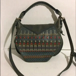 Isabella Fiore grey leather crossbody bag